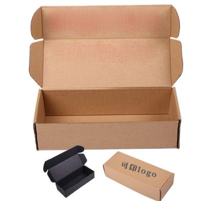 China Recycled Materials Wholesale Logo Brown Flat Packing Box Custom Made Carton Mache Paper Boxes for sale