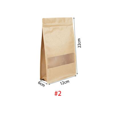 China Eco - Friendly Recyclable Food Packaging Stand Up Pouch Kraft Paper Zip Lock Bags for sale