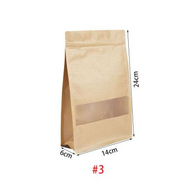 China Recycled Materials Custom Printed Stand Up Pouch Zip Bag With Clear Window for sale