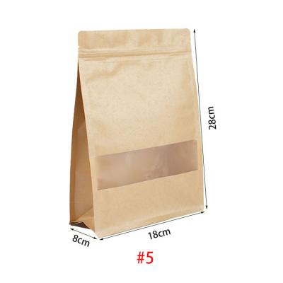 China High Quality Recycled Materials Customized Printed Stand Up Pouch Kraft Paper Zip Lock Bag For Food for sale