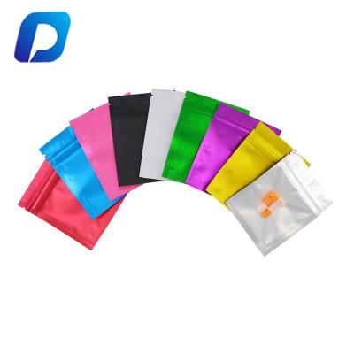 China Wholesale Safety Security Mylar Zip Lock Bags Mylar Flat Metallic Foil Storage Food Apartment Bags Ziplock Pouch for sale