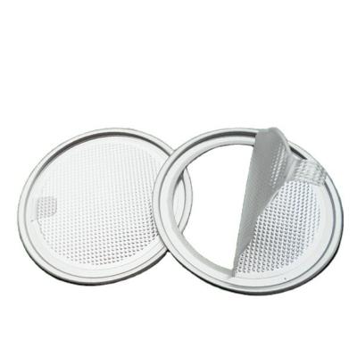 China Food Maker 202 Wide Open Easy Peel Lids Aluminum Easy End Lid Customization Easy Peelable Tear Off Lid for sale