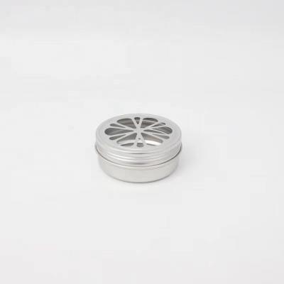 China Recyclable Cosmetic Container Jar Screw Cap Aluminum Cans With Window Lids Aluminum Canister for sale