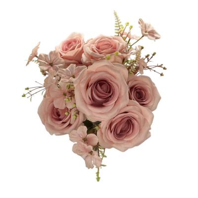 China Beautiful Wholesale Colorful France Artificial Rose Wedding Hotel Decoration Spot Flowers 11 Foreign Peonies for sale