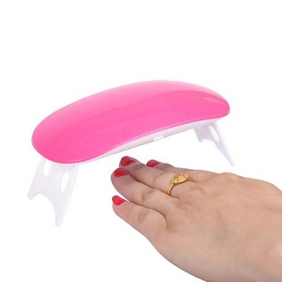 China Nail Gel Curing Nail Dryer Mini Portable USB Cable Gel Nail Polish Dryer 6W Home Travel Use LED Mini UV Lamp for sale