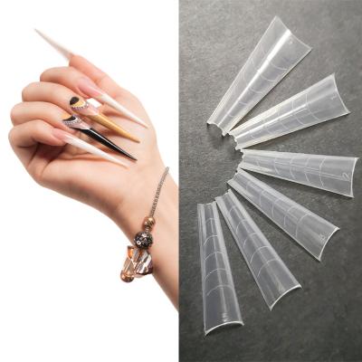 China Factory Supply Eco-Friendly Unique False Nail Art Tips Clear Full Cover Professional Nail Extension Tips for sale