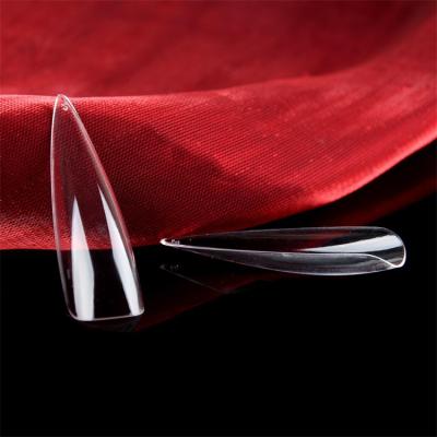 China Ultra Thin Figernail Artificial Finger Nail Tips French False Nail Tips Stiletto Nail Tips for sale