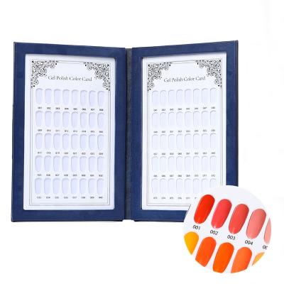 China Practice Design Board 80/120 Colors Nail Tips Display Book DIY Shelf Appearance Gel Nail Polish Color Card Chart Painting Display Board for sale