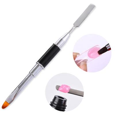 China Pro Acrylic Drawing Painting Pen Brush For Manicure Accessory tools for salon use or builder use Nail Art Gel Brush Pen Dual Head Home Extension for sale