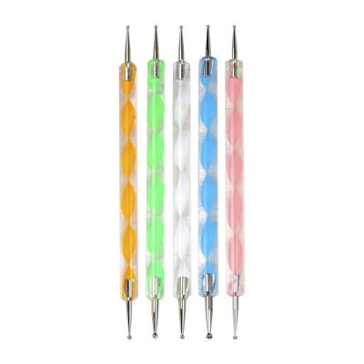 China Dotting Tool Nail Dotting Pen Double-Ended Gel 5pcs/lot Acrylic Polish Manicure Dot Set Decoration Salon Painting Brushes Factory for sale