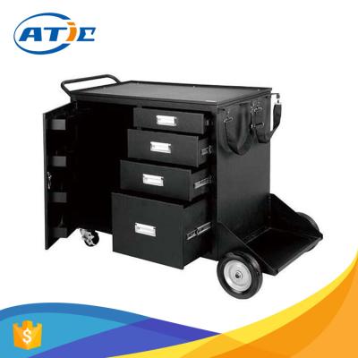 China Tools Welding Multifunctional Trolley With Shelves And Drawers , Extra Tool Storage Utility Metal Trolley for sale