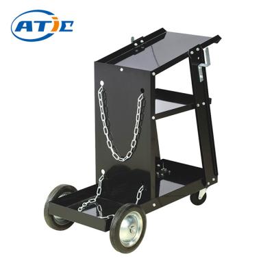 China For Operation Welder Welding And Welding Machine For Gas Cylinder Two Layer Shelf Trolley Heavy Duty Welding Trolleys for sale