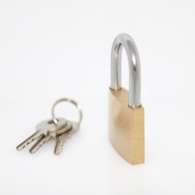 China Cheap Security 30mm Brass Waterproof Shackle Thin Type Waterproof Anti-Cut Hardened Padlock for sale