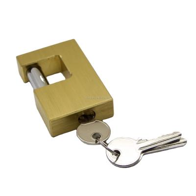 China Waterproof Heavy Duty Brass Rectangular Protection Lock Good Quality 60mm Padlock for sale