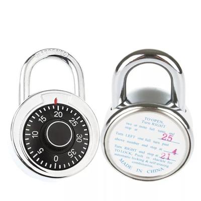 China Waterproof Cheap 50mm Round Dial Lock Security 3 Numbers Disc Combination Padlock for sale