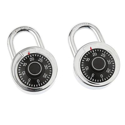 China Mini Number Combination Turntable Padlock Cheap Waterproof Black Round Disc Padlock School Gym Cabinet Locker Keyless Lock for sale