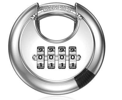 China Waterproof 70mm Top Security Good Quality Cheap Round Stainless Steel Disc Padlock for sale