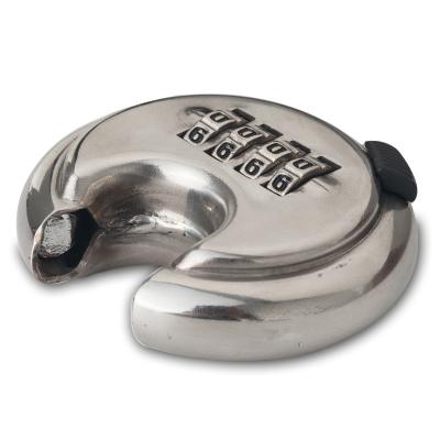 China 304 Stainless Steel Waterproof Hardened Lock Anti-Cut 70mm Round Hardened Disc Padlock for sale