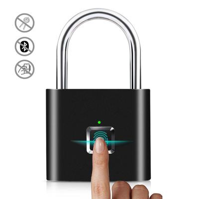 China Smart Security Zinc Alloy Fingerprint Lock Electronic Fingerprint Door Lock Anti-theft Waterproof Keyless Zinc Alloy Padlock for sale