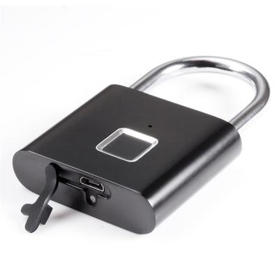 China New Arrival Zinc Alloy IP65 46mm Waterproof Smart Fingerprint Padlock for sale