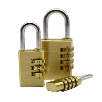 China Cheap Waterproof Luggage Security Digit 40mm Combination Padlock Anti 4 Lock Waterproof Top Solid Cup Brass for sale