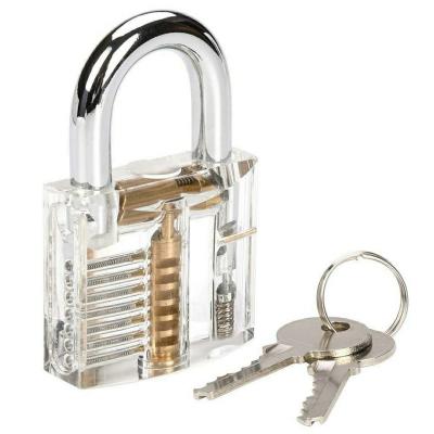 China Good Quality High Security Waterproof Rustproof Anti Theft Transparent 50mm Padlock for sale