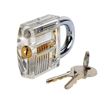 China Locksmith Skill Training Padlock Obvious Clear Cut Transparent Waterproof Practice Padlock Practice Padlock for sale