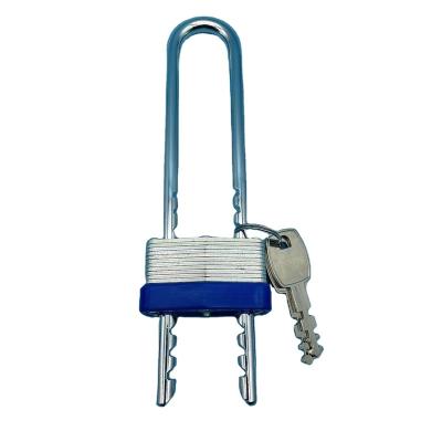 China Indoor Outdoor Adjustable Shackle Steel Padlock Hardened Cheap Security 45mm Long Shackle Laminated Padlock for sale