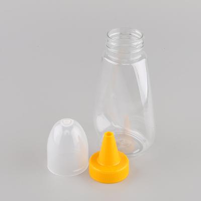 China Food Canton pet plastic bpa free transparent squeeze bottle packing for honey bee for sale