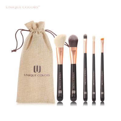 China Unique Shaving Brush Colors 5pcs Face Base Brushes Wooden Handle Cruelty Free Makeup Brushes for sale