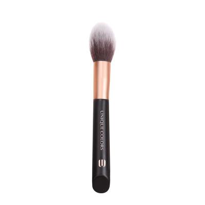 China Angular Blush Unique Colors Cosmetics Makeup Brushes Blusher Wooden Simple Contour Powder Handle Precise Powder Brush for sale