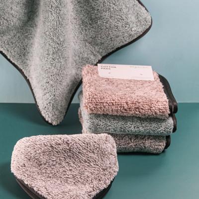 China All Natural Unique Deep Cleansing Organic Towel Tissue Face Makeup Removal Pads With Custom Logo for sale