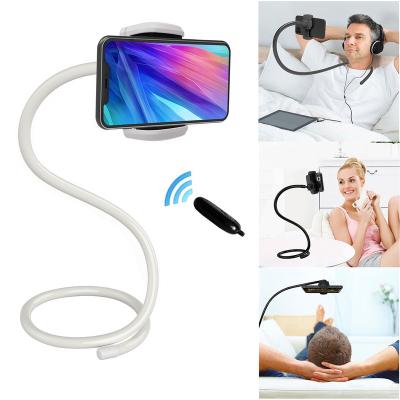 China 360 Degree Rotation Customize Desktop Bed Gooseneck Cell Phone Holder Bracket Long Arm Flexible Lazy Mobile Neck Cell Phone Holder for sale