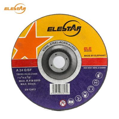 China ELE STAR Steel High Sharpness 7 Inch Metal Grinding Wheel Abrasive Grinding Wheels 180X6X22mm Tools For Metal for sale