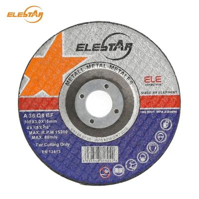 China ELE STAR High Sharpness Steel 4 Inch Metal Cutting Discs 105X20X16mm Abrasive Tools Cutting Wheel For Metal for sale