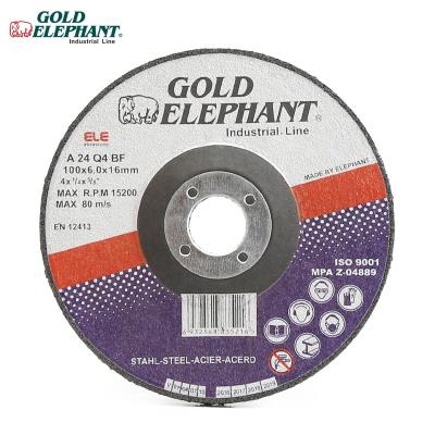 China Elephant 4' high quality gold stainless steel abrasive wheel 4 inch gridning disc for metal and stainless steel for sale