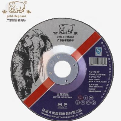 China Metal Gold Elephant China Manufacturer Competitive Price 4inch 100*6.0mm Ferrous Grinding Wheel For Metal for sale