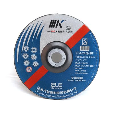 China IIIK 7 Inch 180X6.0X22.2MM Metal and Stainless Steel Grinding Wheels with Good Durability for Angle Grinder 27A1806022IIIK for sale