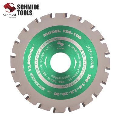 China High Efficiency High Efficient No Spark No Trouble FSS 100mm Cut Saw Blade With Inserted Tooth For Stainless Steel for sale