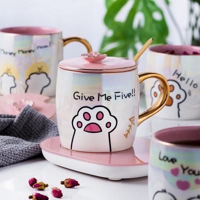 China Viable high quality custom wholesale electric mug 55 degree mug 55 degree thermostat mug sublimation for sale