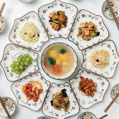 China Disposable Cute Earl Rabbit Ceramic Dinnerware Set Dishes and Dishes Set Ceramic Casserole with Lid Porcelain Bowl Dish Dish for sale