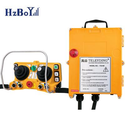 China DC 12V F24-60 Wireless Industrial Lifting Machinery Dual Joystick Radio Remote Control for sale