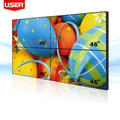 China Indoor Full Bezel 3.5mm Narrow TV Wall 46 Inch 2*2 LCD Video Wall for sale