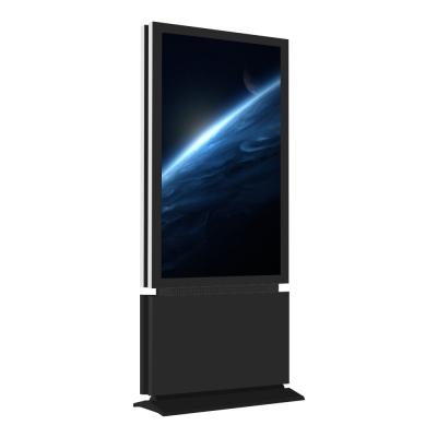 China Indoor Folder-Able Double Sided Floor Standing Advertising Kiosk Indoor Touch Screen Digital Signage for sale