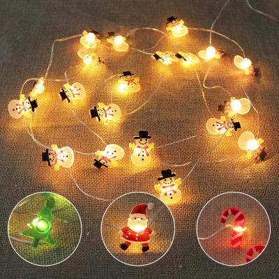 China Festival Stuff CR-B200 Decoration Christmas Tree Snowman Battery Operated Strings Led Christmas Santa Claus Lights for sale