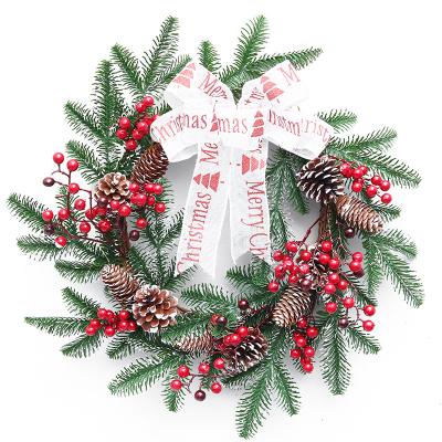 China CR-B083 Festival Stuff Mixed Pine Cones Holiday Christmas Party Decorations Supplies Door Garland Berry Christmas for sale