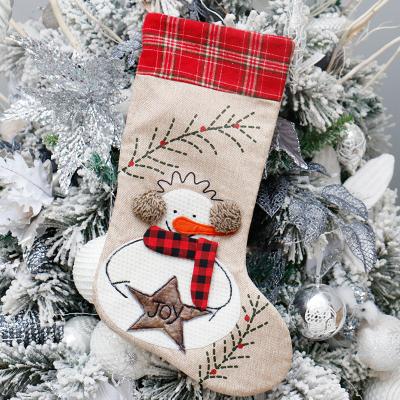 China Festival Stuff CR-B016 Christmas Ornaments Non-woven Fabric Decoration Eco Hanging Simple Christmas Stockings for sale