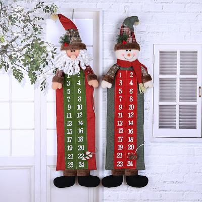 China Substance CR-B100 2021 Festival 24 Days Countdown to Christmas Santa Snowman Hanging Decoration Advent Calendar for sale