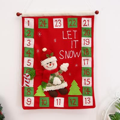 China During 2021 Festival Stuff CR-B098 Christmas Decor Old Man Calendar Living Room Hotel Christmas Calendar Pendant for sale