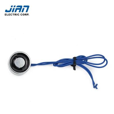 China JSP-2015 12V Hotels DC Electric Round Holding Magnet Solenoid Lifting Electromagnet for sale